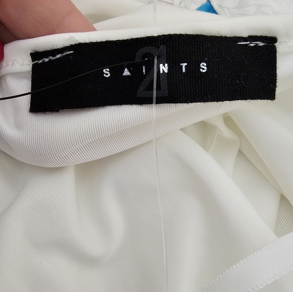 21 Saints White Bodysuit Women's Size XL NWT - Picture 5 of 7